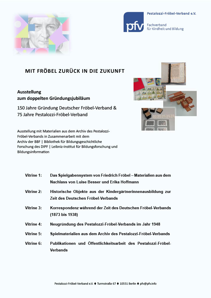 Handout anlässlicher der pfv-Ausstellung zum doppelten Gründungsjubiläum 28.09.2023